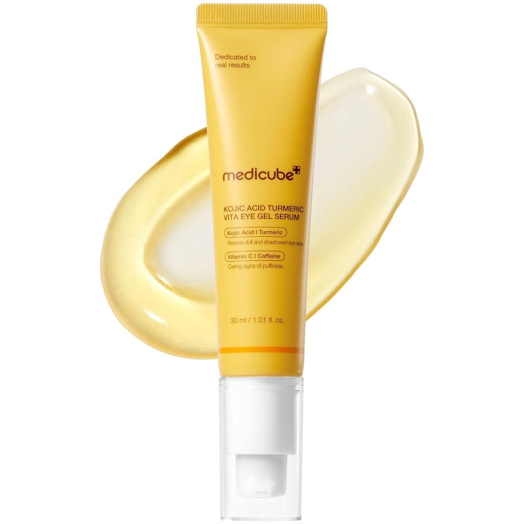 Sérum para os Olhos Medicube com Ácido Kójico e Cúrcuma |   Sérum em Gel para Olhos com Efeito Iluminador Duradouro |
