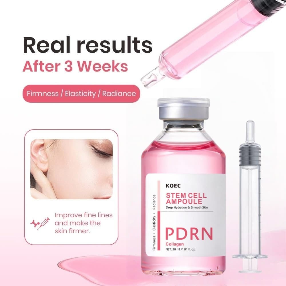PDRN Firming Essence 30ml contém essência iluminadora hidratante de colágeno, torna a pele radiante, suave e delicada.