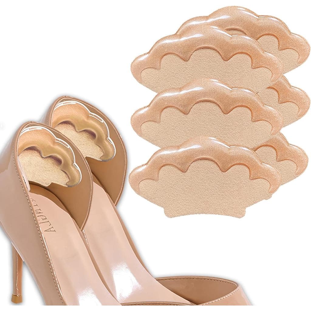 6 Peças de Almofadas Antiderrapantes para Calcanhar, Inserções para Sapatos Femininos Muito Grandes com Silicone Macio A