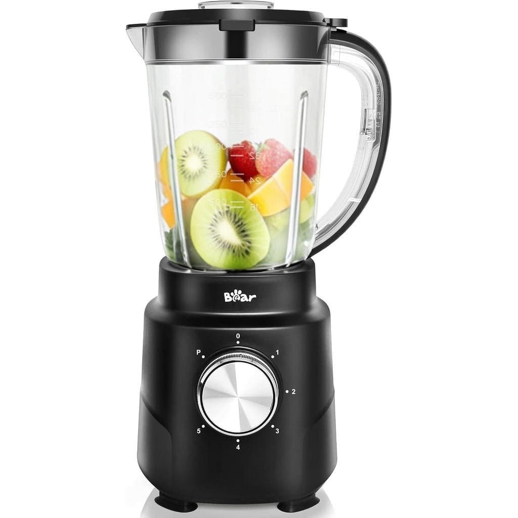 Liquidificador Bear 800W de 6 Velocidades, Liquidificador para Smoothies para Cozinha com Copo de 50oz(1,5L) sem BPA/Pés