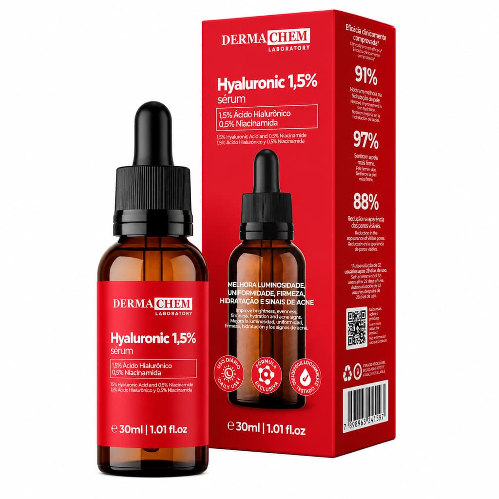 Dermachem Sérum Hyaluronic 1,5% 30ml Ácido Hialurônico e Niacinamida