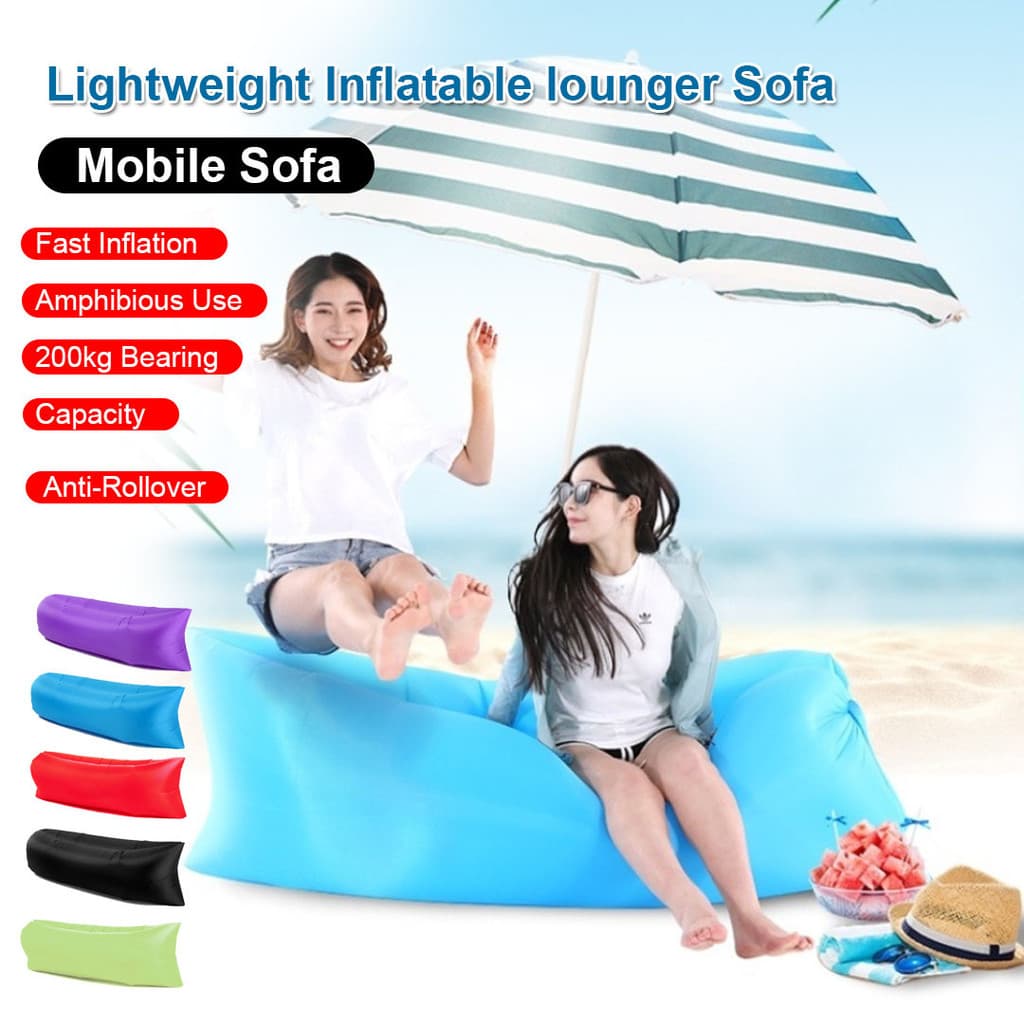 【Fácil de Transportar】 Sofá Inflável Dobrável Portátil Para Uso Ao Ar Livre/Camping/Praia/Sofá de Ar