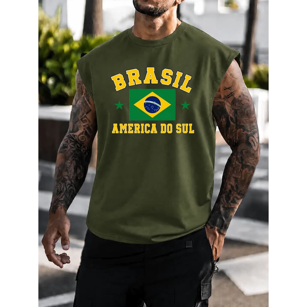 Cavada Regata Camisa Continentes Brasil America Do Sul