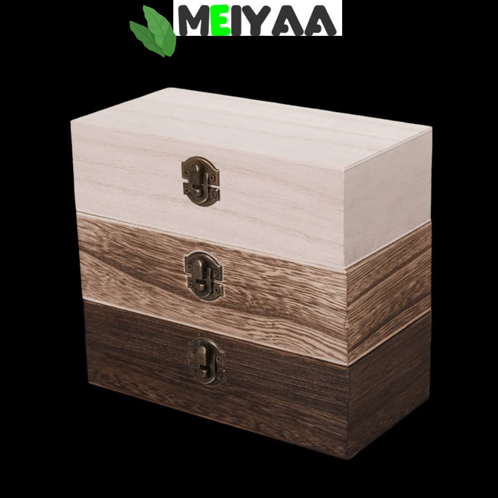 Caixas De Embalagem MEIYAA , Caixa Retangular Vintage Com Tampa Articulada
