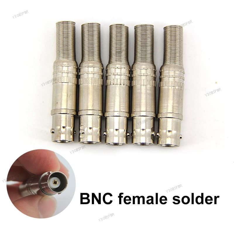 Solda BNC Fêmea CCTV Adaptador Conector 75-5 Injetor Para q9 Sistema Câmera Acessórios 30BR1