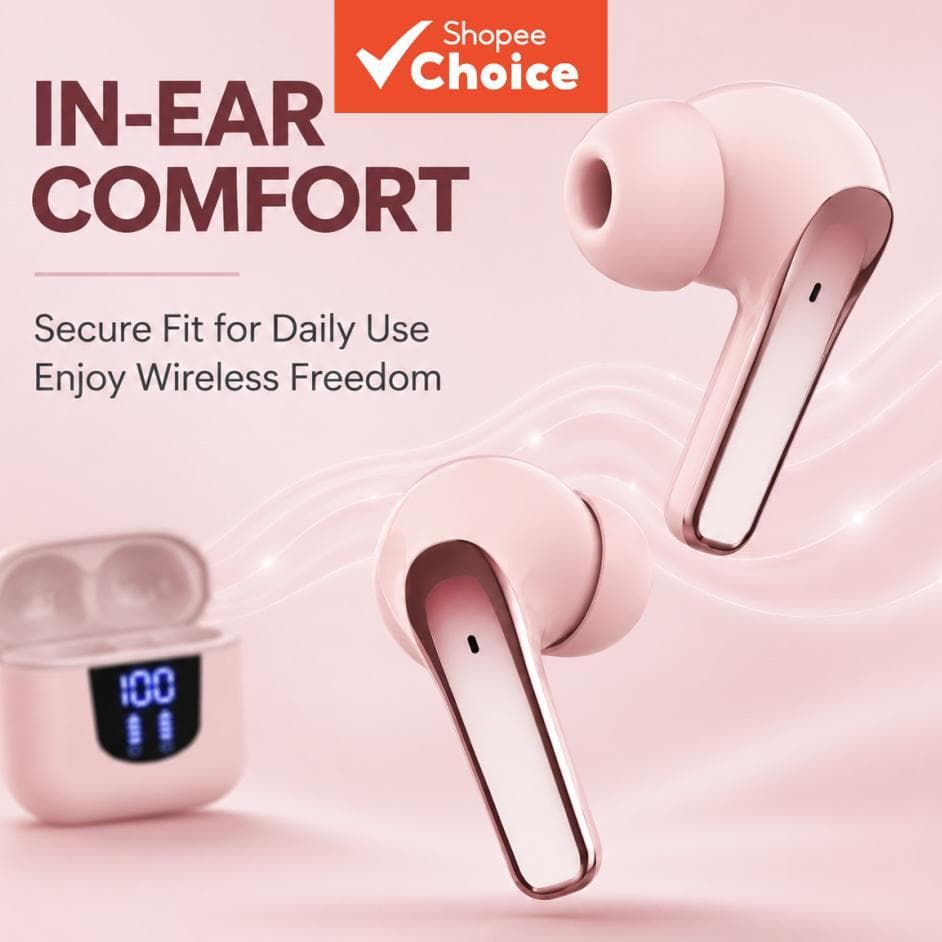 Fones de Ouvido Intra-Auriculares Foscos de Quatro Cores, EarPods com Display LED de Bateria, Fones de Ouvido Diários