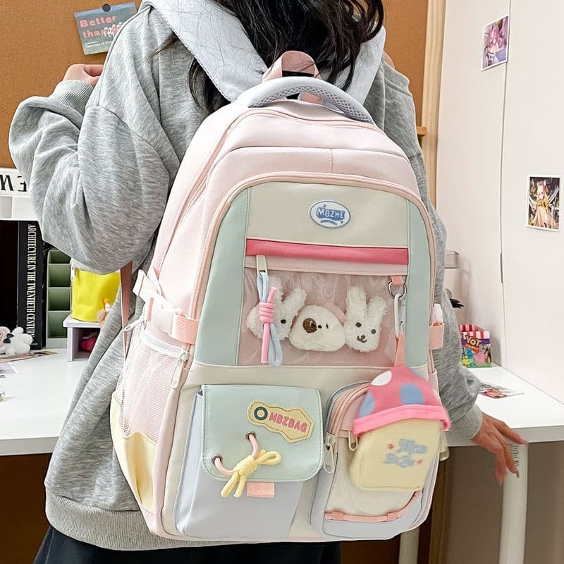 Saco de dor mochila feminina Campus lazer grande capacidade saco de escola de redução de carga júnior meninas do ensino
