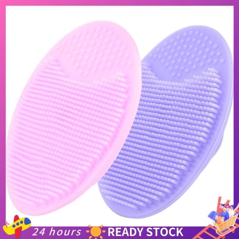 2 Pçs Spa Silicone Beleza Lavagem Almofada Pele Esfrega De Limpeza Rosto Esfoliante Escova Ferramenta