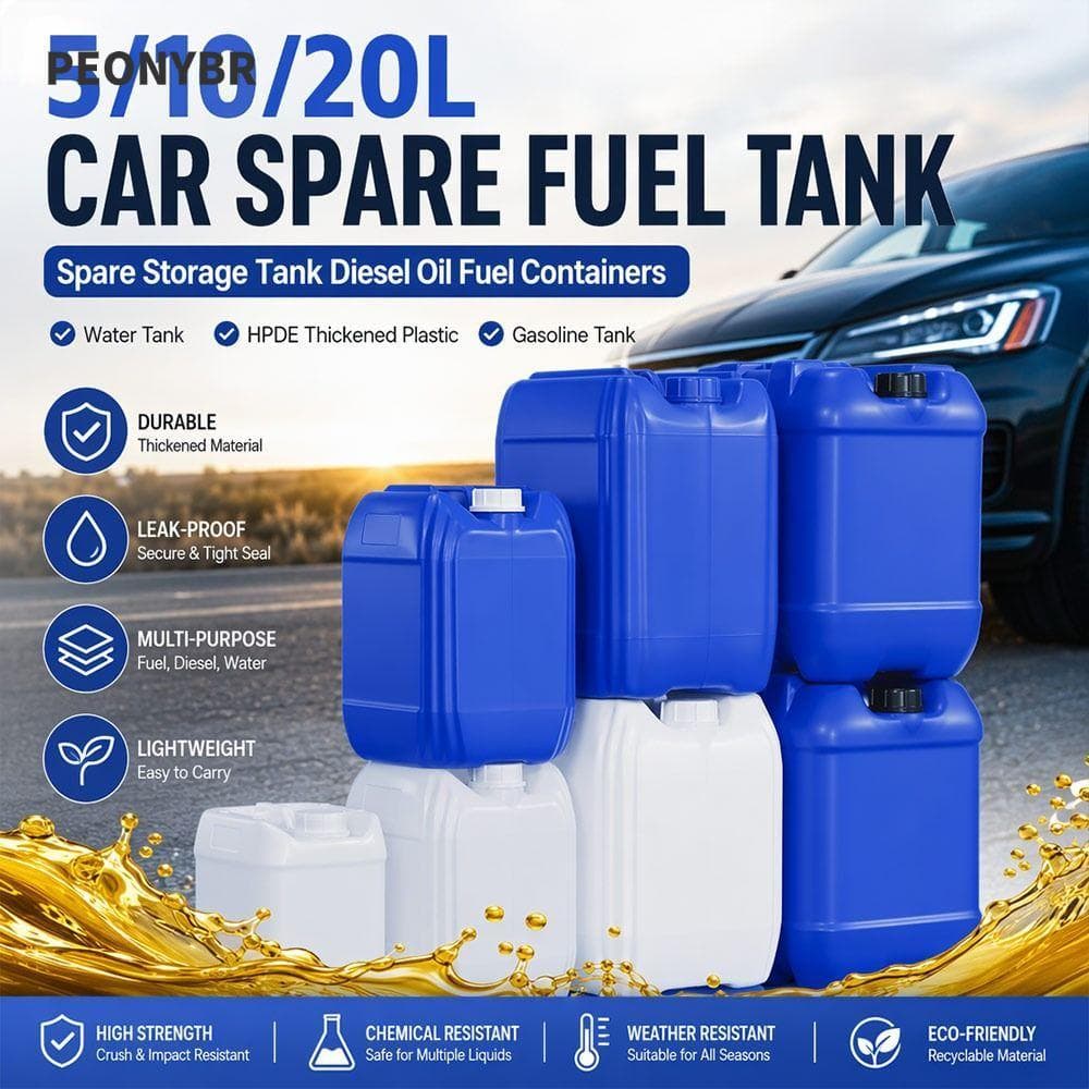 Tanque De Gasolina PEONYHOME , Baldes De Plástico De Empilhamento De Substituição Espessante , Sobressalente Selado HPDE