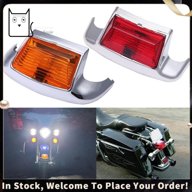 Luz Frontal Âmbar Com Ponta Traseira Vermelha Para Road Glide Ultra Classic Softail Touring FLHR
