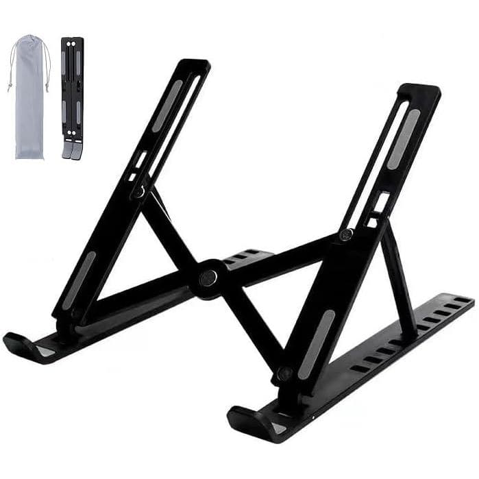 Suporte para Laptop de Mesa, Suporte Ajustável, Dobrável e Portátil para Laptop, Suporte Ventilado em ABS+Silicone para