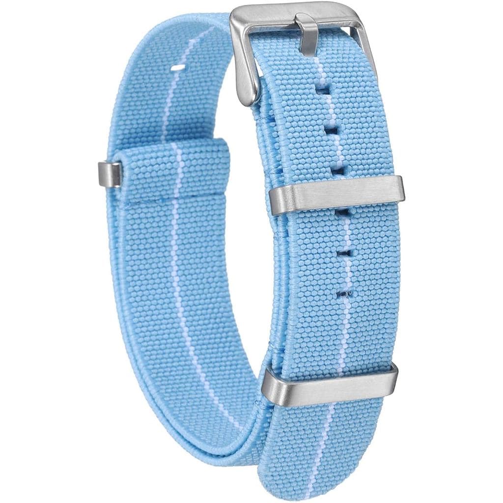 Pulseira de Relógio de Nylon Elástico HARFINGTON, Pulseira Francesa de Substituição para Relógio de Pulso com Fivela par