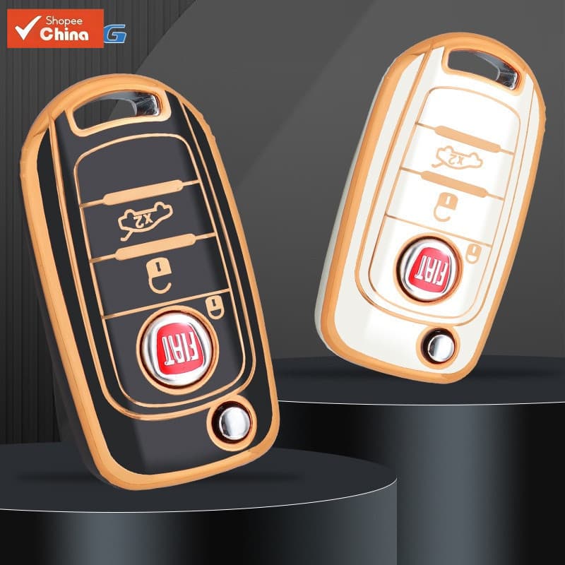 Nova Capa de Chave de Carro em TPU para Fiat Cronos Egea 500X Toro Nuovo Grazie Tipo Dodge Neon 2CXJ