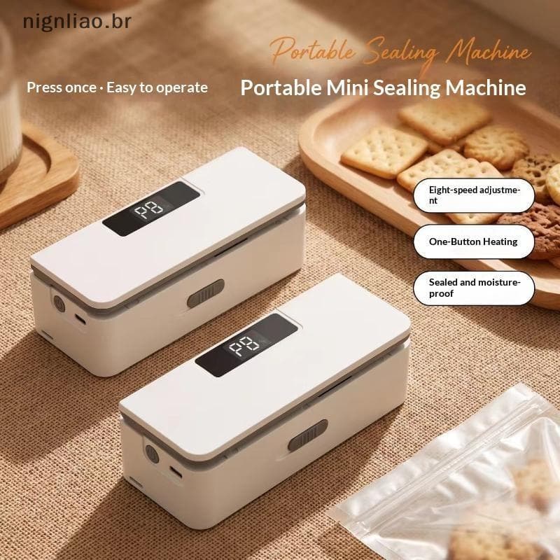nignliao Mini Selador De Saco Plástico USB Recarregável Portátil Máquina De Selagem Térmica 1PC Para Cozinha Casa Sna Al