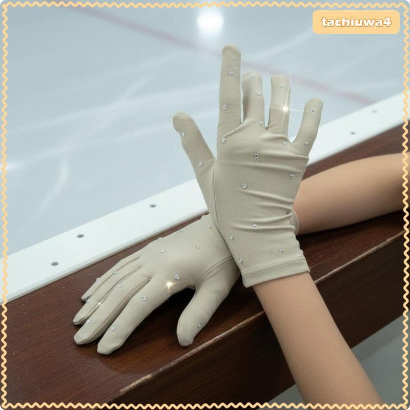 [Tachiuwa3] Luvas De Patinação Artística No Gelo Térmicas Elásticas À Prova D'água Inverno Para Prática E Show Meninos M