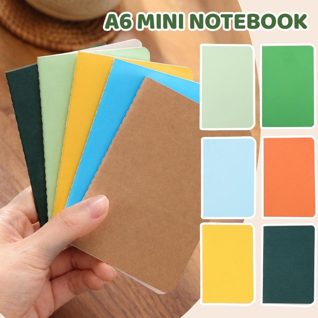 Mini Caderno Multicolorido A6-Bloco De Notas Forrado Com Ponto Aberto Plano-Bolso Esboço De Viagem Estudante Escritório