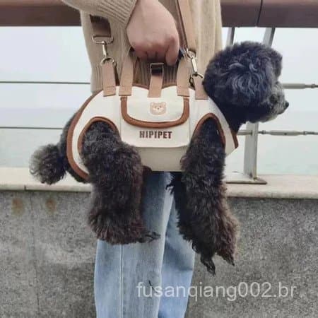 Bolsa Transportadora Pet Multifuncional RespiráVel PortáTil, AlçA Ombro Para Transportar Animais, Passeio Com Cachorro