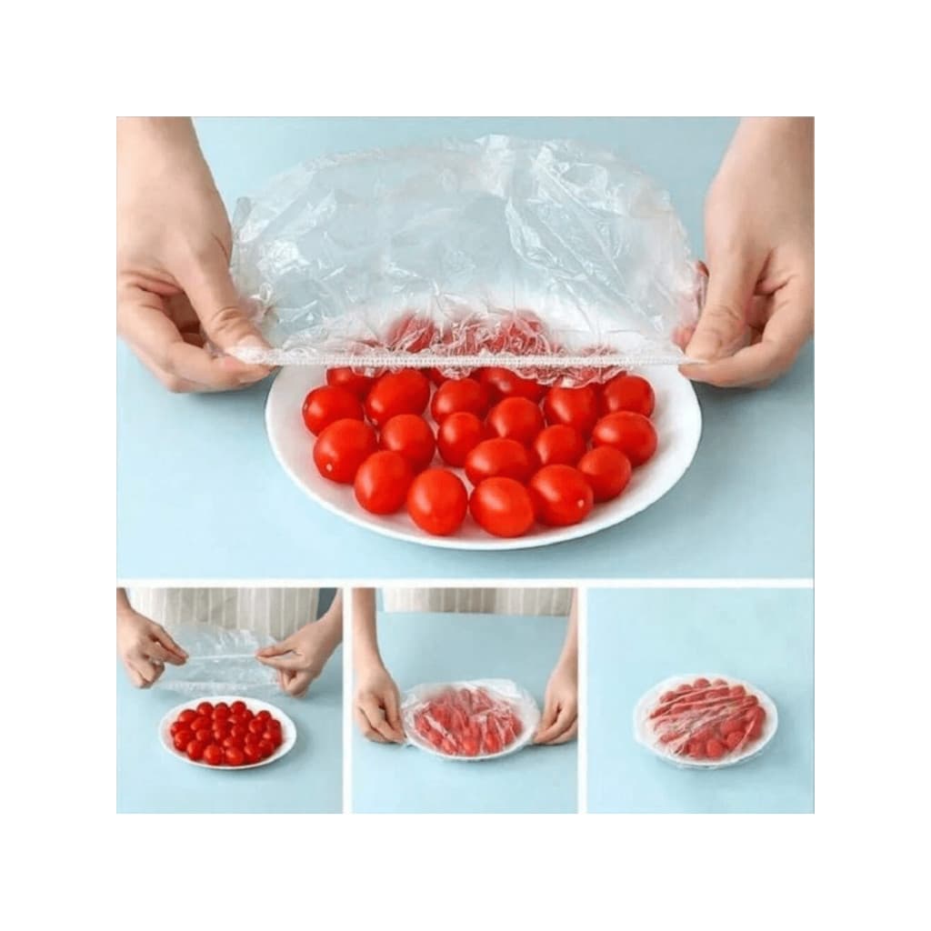 100/200/300 Tampa De Plástico Descartável Para Alimento