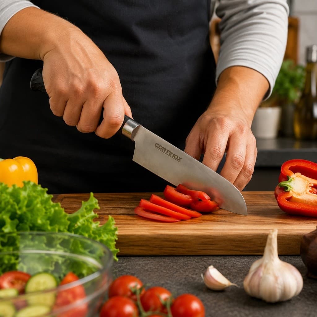 Faca Chef Aco Inoxidavel 33cm Corte Preciso Ergonomica Duravel Cortinox