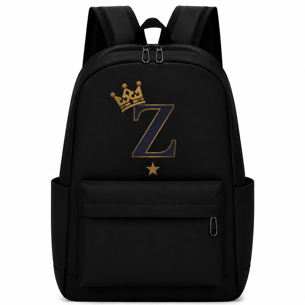 Mochila Personalizada Letra Masculina Escola Trabalho Faculdade Reforçada