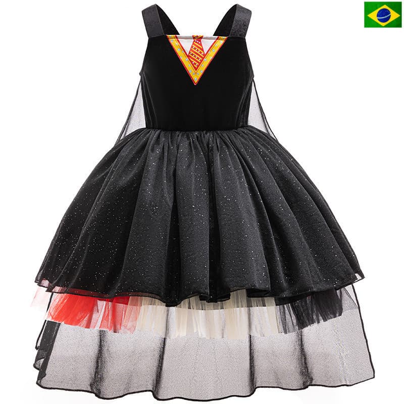 Vestido com Lantejoulas |     Novo Vestido Sem Mangas para Meninas |     Apresentação na Sala de Aula |     123