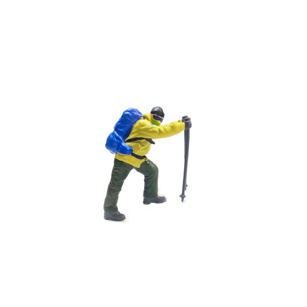 Novo produto: Mochila de alpinista Preiser, cena em miniatura de escalador, modelo de figura em escala 1:64, figura em m