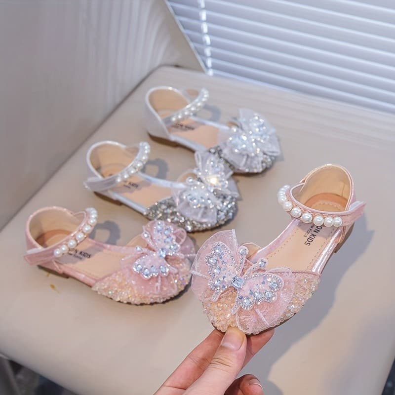 Sapatos De Princesa Para Meninas , Cristal Com Bico Fechado Strass Primavera/Verão