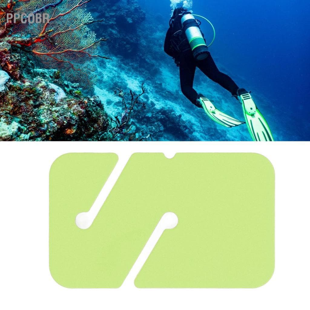 Ppcobr 4 PCS Scuba Choice Cave Diving Line Marcador Compacto Fácil Visibilidade Naufrágio Retangular Fluorescente