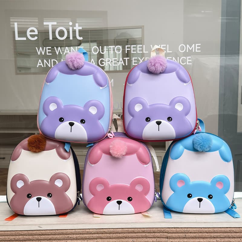 Mochila infantil de desenho animado, bolsa de casca de ovo em EVA, mochila fofa para jardim de infância, mochila unissex