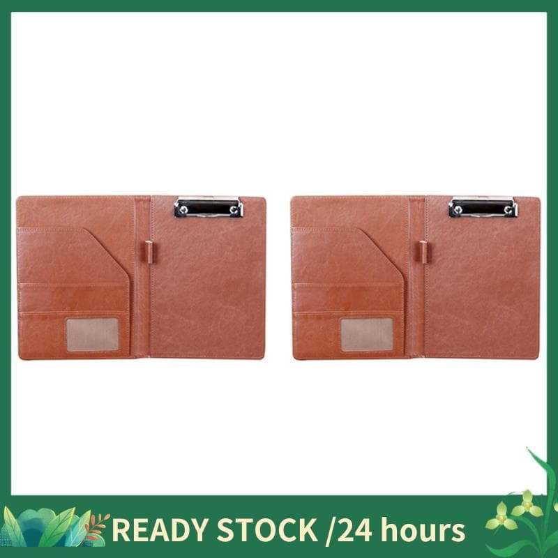2X A5 Saco De Documentos Pasta De Arquivo Prancheta Material Escolar Financeiro De Negócios (Marrom)