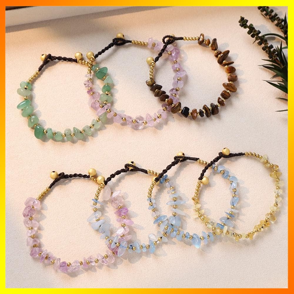 Retro Empilhável Pulseira Irregular Ajustável Cordão Frisado Artístico Para Reuniões De Presentes Da Família Uso Diário