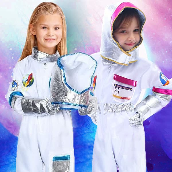 Fantasia de desempenho do Festival sagrado, fantasia espacial infantil, astronauta rosa, dramatização, fantasia de festa
