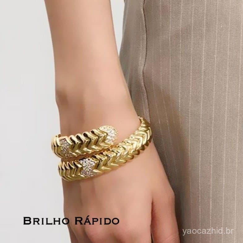 Pulseira elástica de rebite em forma de cobra estilo Medieval de luxo leve, pulseira de Design retrô de nicho, banhada a