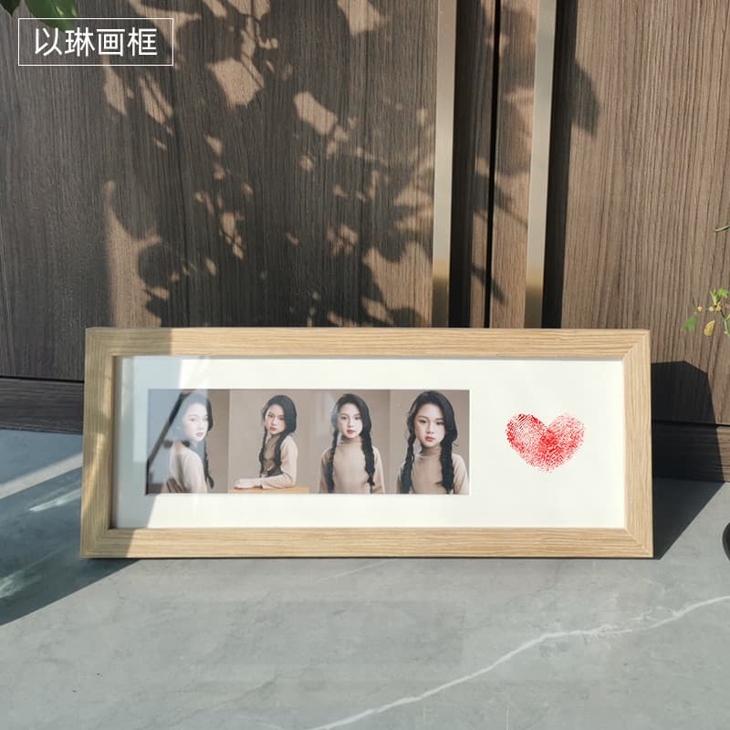 Yilin treliça de madeira maciça porta-retratos pendurado na parede casal presente de aniversário crianças moldura de fot