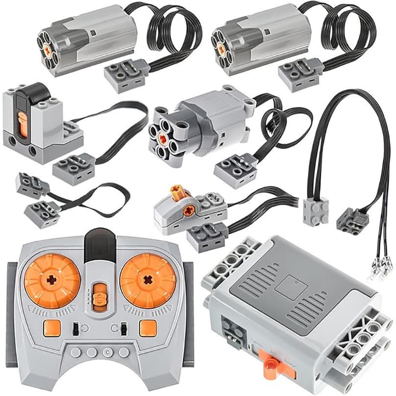 Kit de Funções de Potência de 9 Peças, Conjunto de Peças Técnicas, Motor IR, Receptor, Controle Remoto de Velocidade, Ba