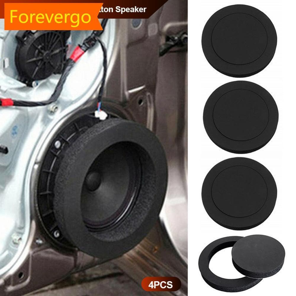 forevergo 1/4 Pçs Universal 6.5 " Alto-Falante Do Carro Anel De Isolamento Acústico Algodão Baixo Porta Guarnição Espuma