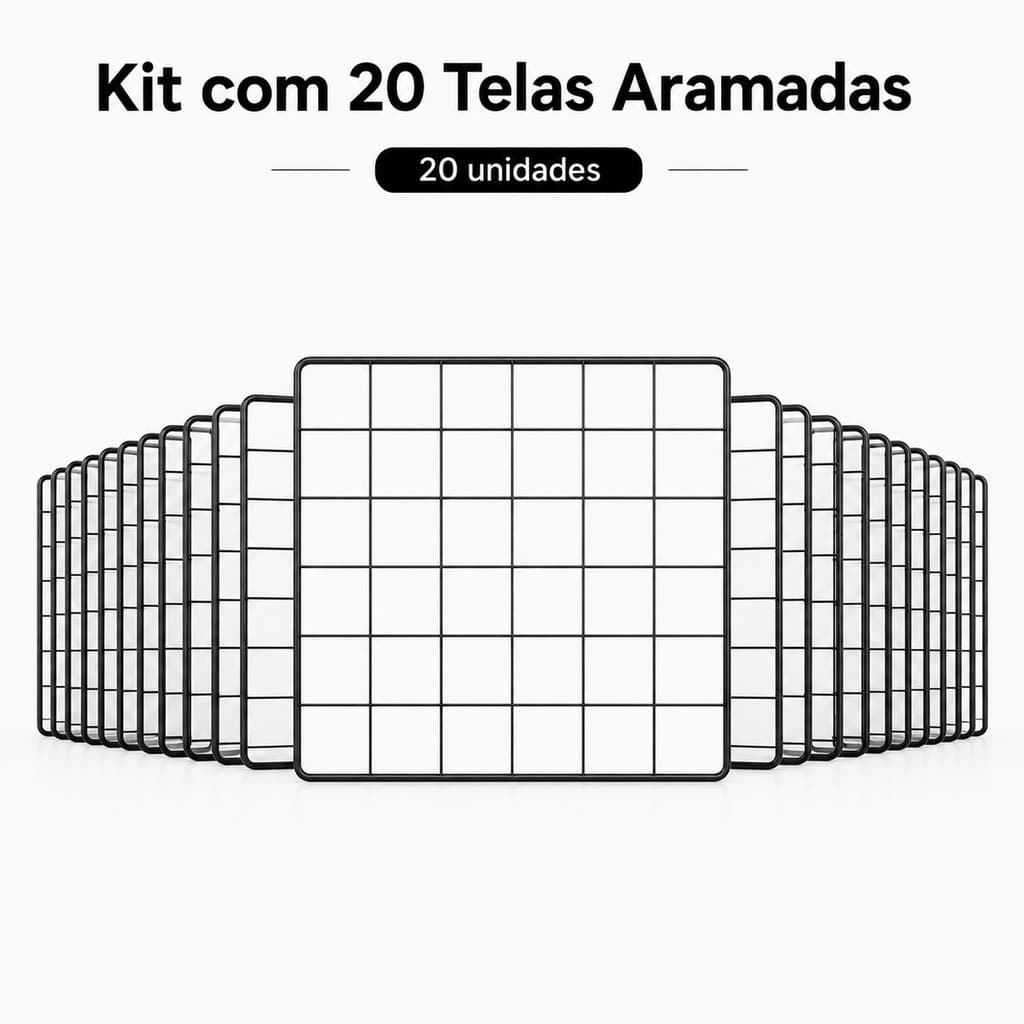 Kit 20 Telas Aramadas 30x30 Decoração, Memory Board, Cercado