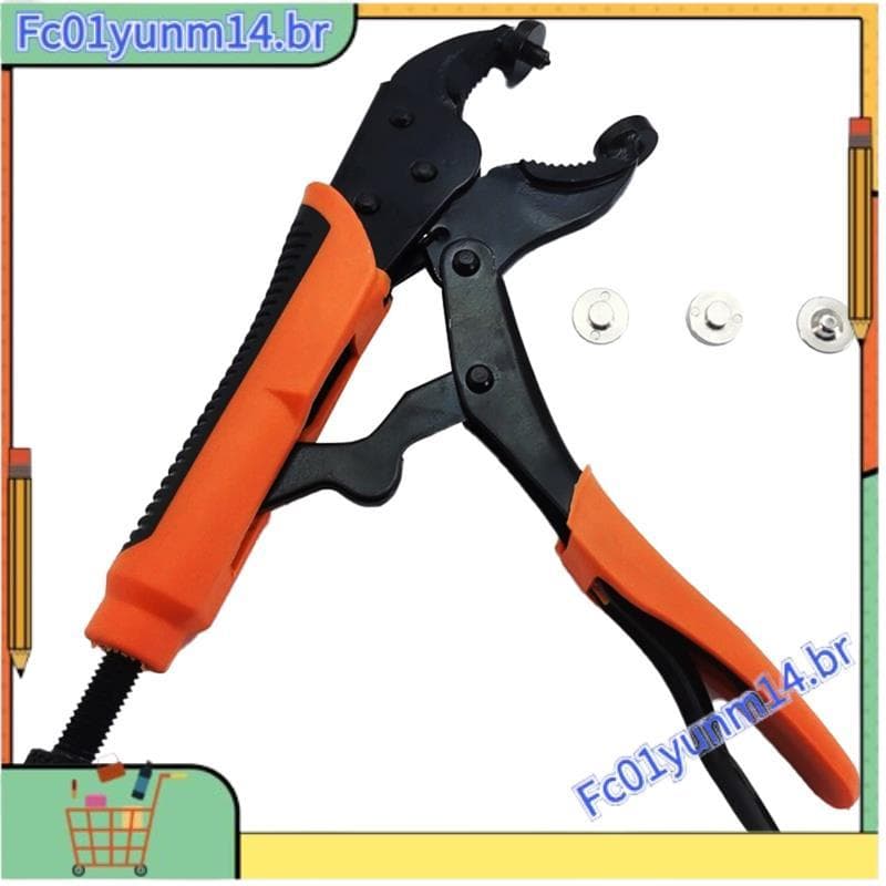 Kit De Prendedor De Pressão Alicate Ajustável Para Botões Com Conjunto De Botão Capas De Barco , Lona
