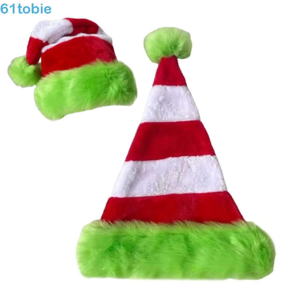 Chapéu De Natal TOBIE , Bonés De Papai Noel De Pelúcia Longos Vermelho E Branco , Festivo De Ano Novo Para Celebração De