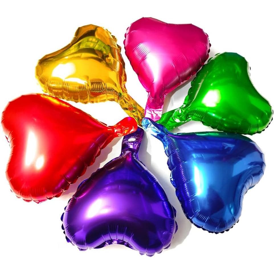 Balões de Coração Pequenos de 10 polegadas, 30 unidades nas cores vermelho, dourado, verde, azul, rosa, roxo, balões de