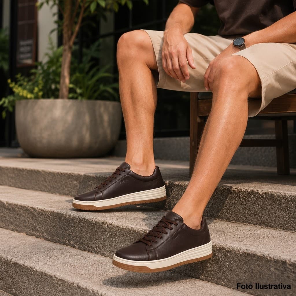 Sapatênis Masculino Free Way Loud 05 Casual Couro