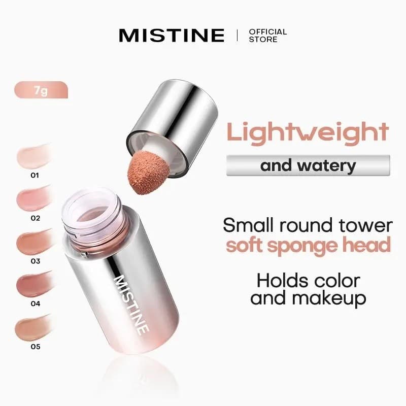 [NOVA Cor] Blush Líquido MISTINE Thai Milk Coffee Velvet para Contorno, Redução de Imperfeições e Iluminação [Brindes] L