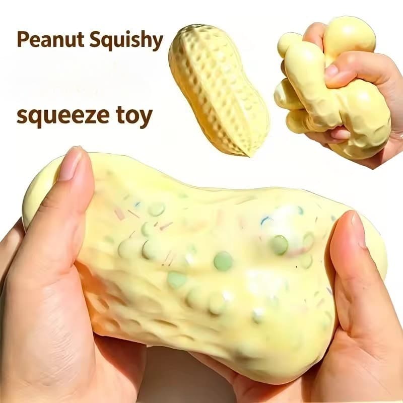 Amendoim Mole Crocante Bola De Estresse Espremer Amanteigada-Suave Sentir Brinquedo Fidget ASMR Brinquedos Sensoriais Pa