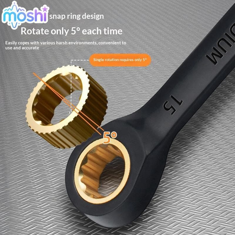 MOSHI Chave De Combinação De Catraca , Aço Cromo Vanádio , 72 Dentes , Alto Torque , Antiferrugem Para Reparo De Automóv