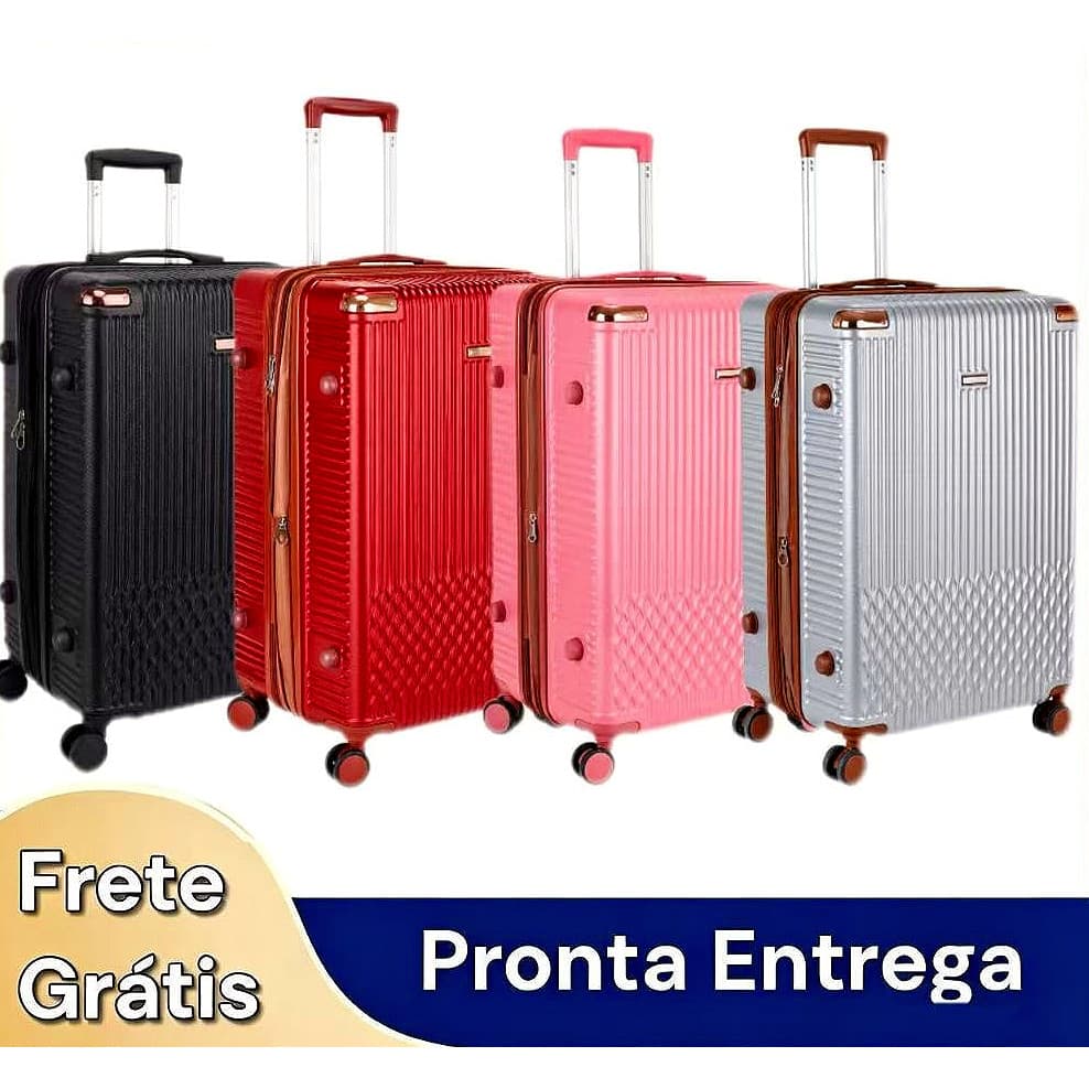 MALA GRANDE Expansível de viagem 50kg zíper duplo com rodinha REMOVIVEIS 360º  Mala para viagem com senha LL1 TOP