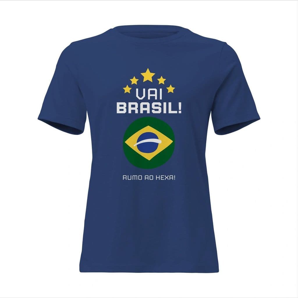 Camisa Feminina Baby Look Vai Brasil