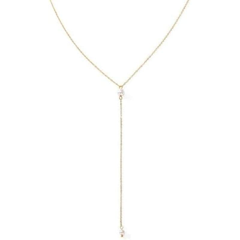 Acessório De Colar De Corrente Elegante/Cor De Aço Para Mulheres Com Pingente De Pérolas De Imitação Casamentos E Presen