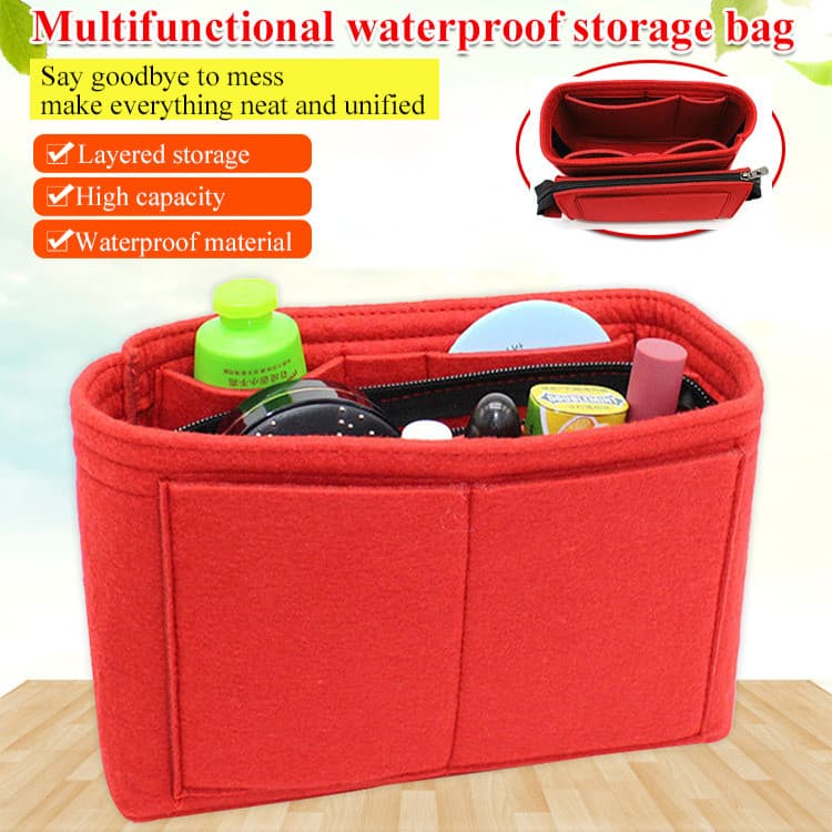 [Grande Capacidade] Bolsa de armazenamento impermeável de grande capacidade e estilo moderno/Feltro/Organizador