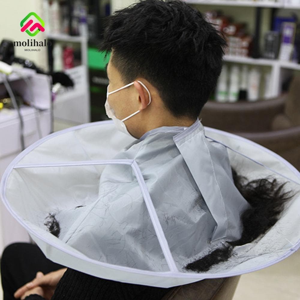 Capa De Corte De Cabelo MOLIHALO , Barbeiro De Pano Impermeável Estilo Tipo Guarda-Chuva