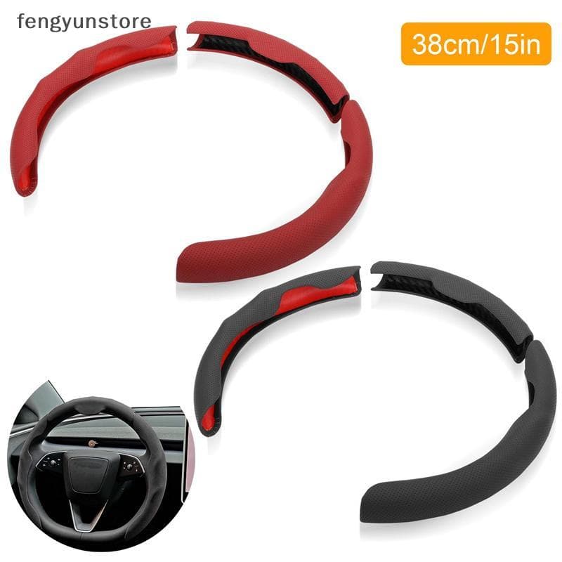 Capa De Volante Antiderrapante De Couro Nappa Para Carros , Com Universal Bulefortable Absorção De Suor